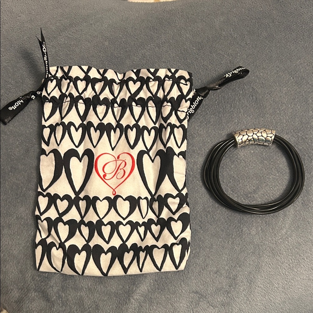 Brighton Black and Silver Textured Bracelet